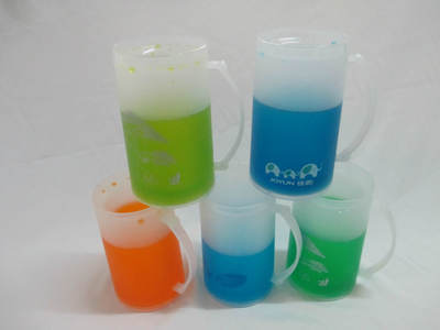 【廠家供應塑料PP冰杯 雙層塑料杯 400ML冰杯 果汁廣告啤酒杯】價格,廠家,圖片,杯子,臺州市黃巖浙輝塑料加工廠-